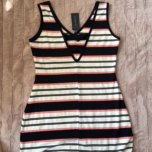 🆕 Dynamite striped back cut-out maxi dress - size large - Picture 5 of 11